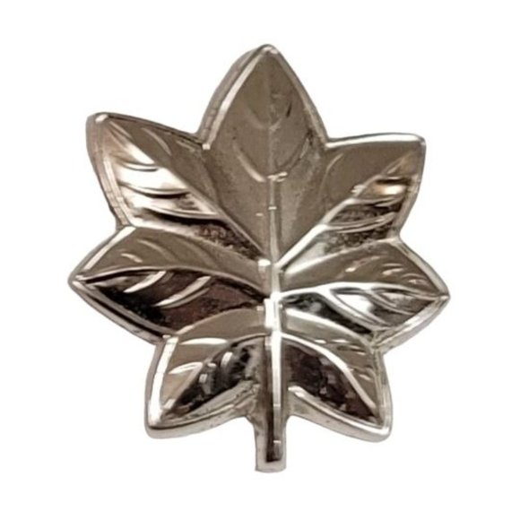 Sterling Silver Old Leaf Double Butterfly Clutch Back Military Uniform Pin E68 - Picture 7 of 7